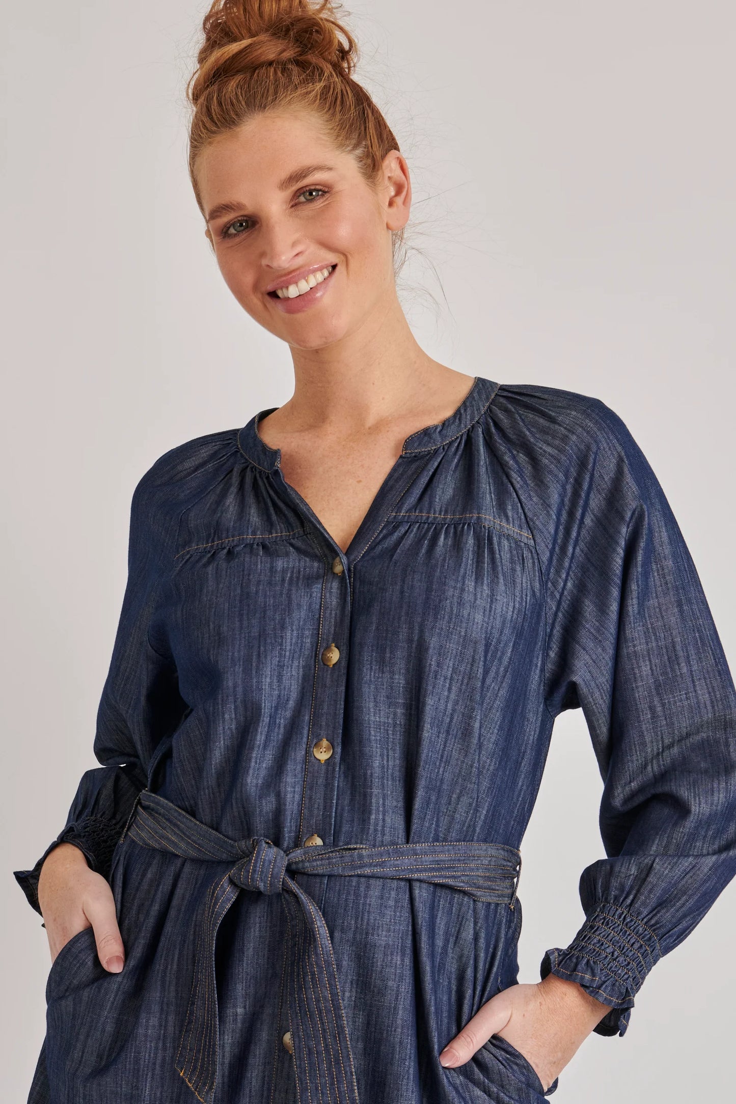 Ruffle Hem Midi Dress