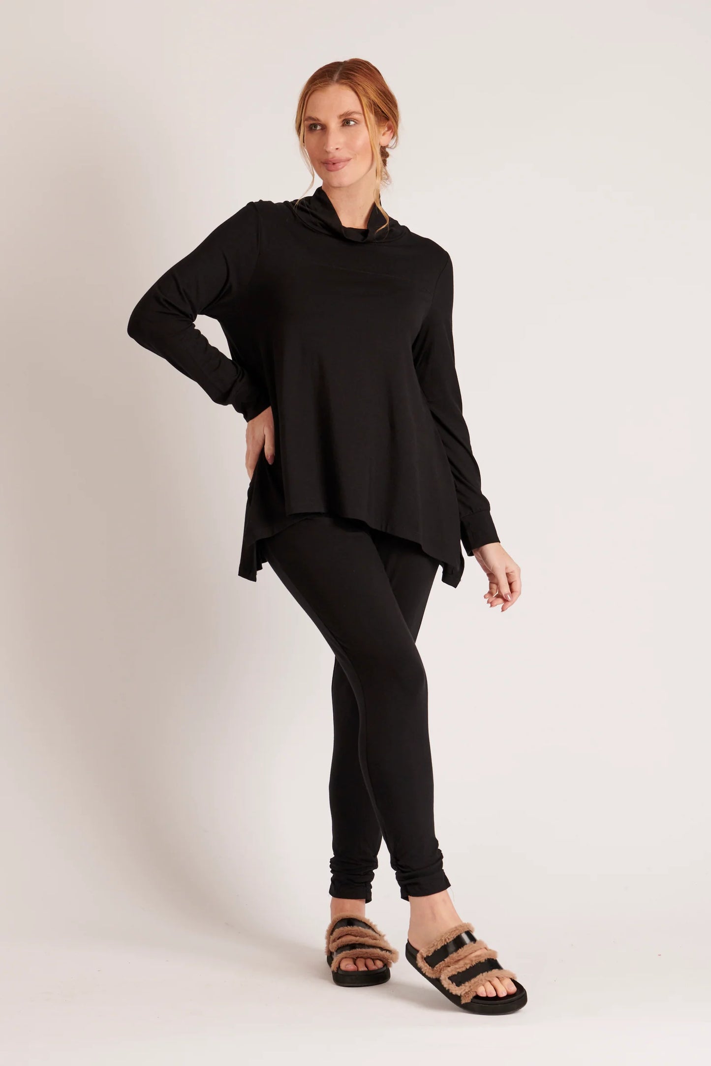 Roll Neck Drop Side Top