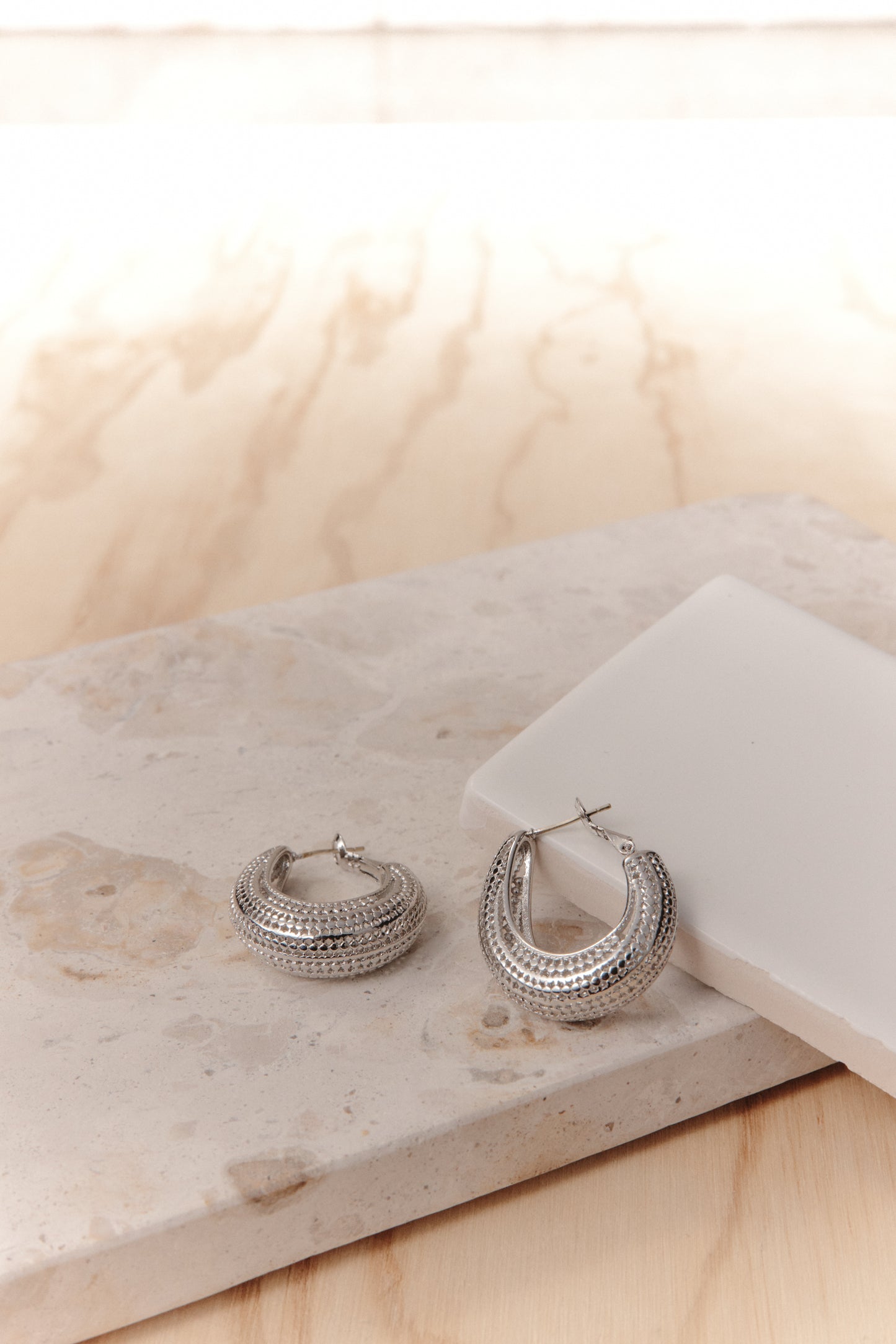 Eden Silver Hoop Earring