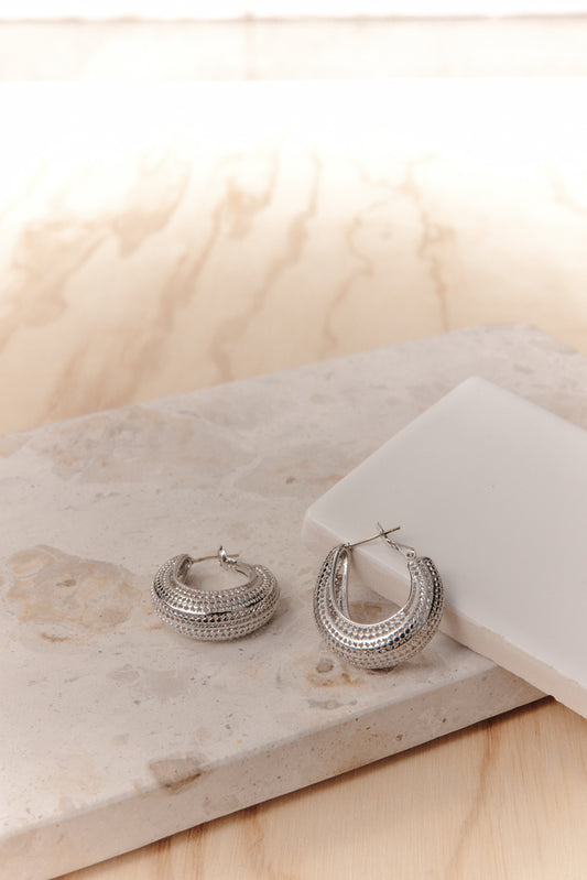 Eden Silver Hoop Earring