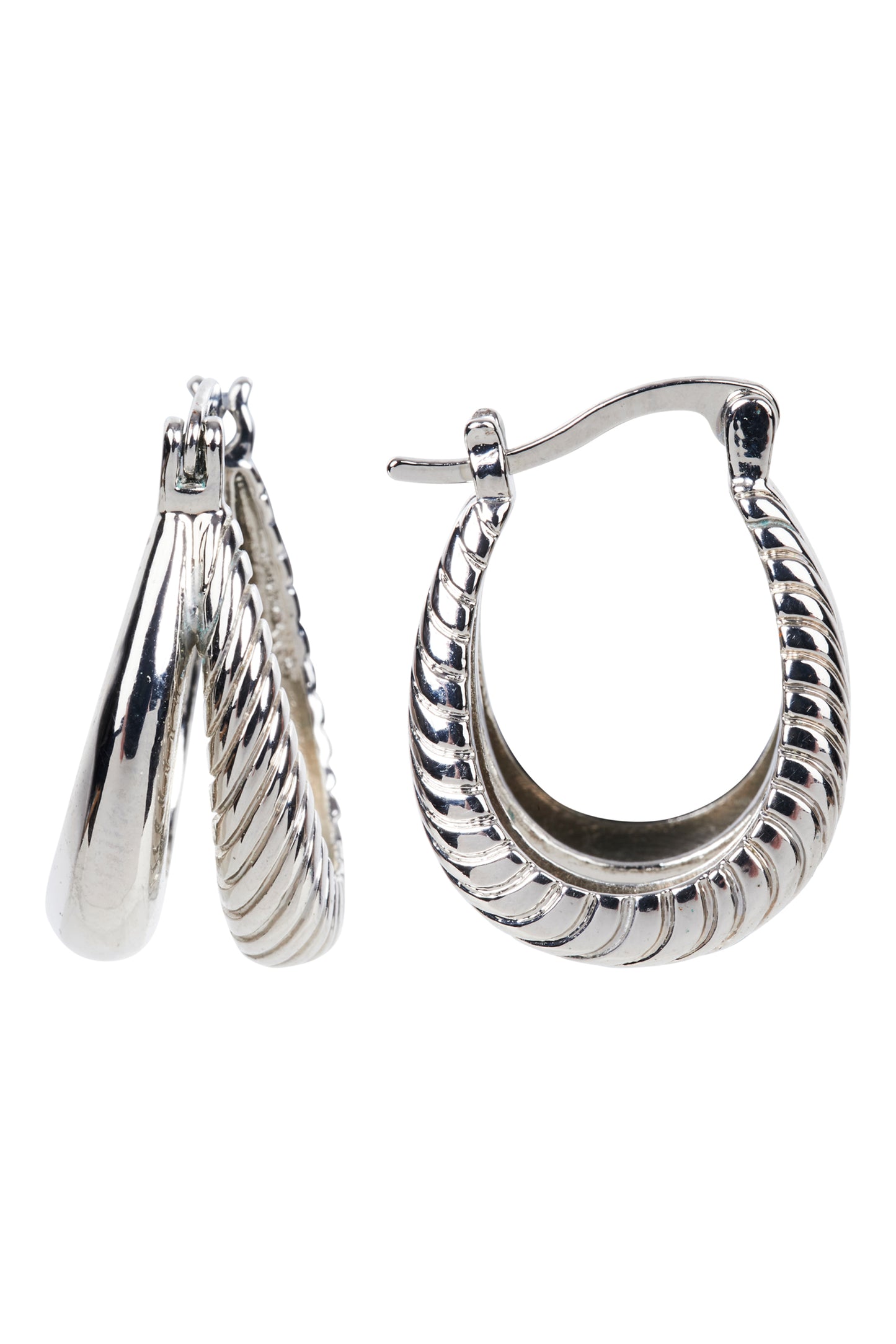 Eden Silver Hoop Earring