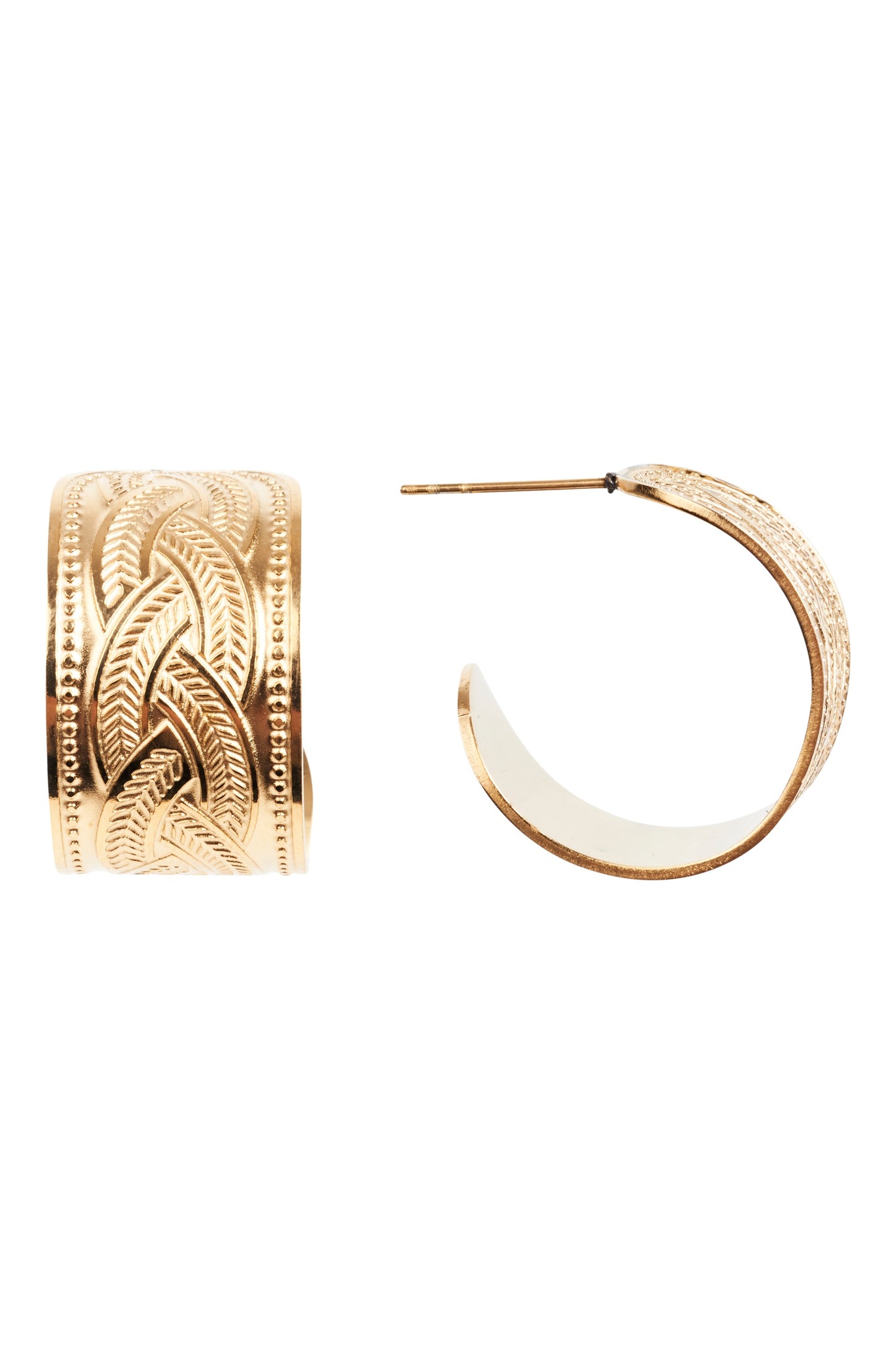 Folie Gold Hoop Earring