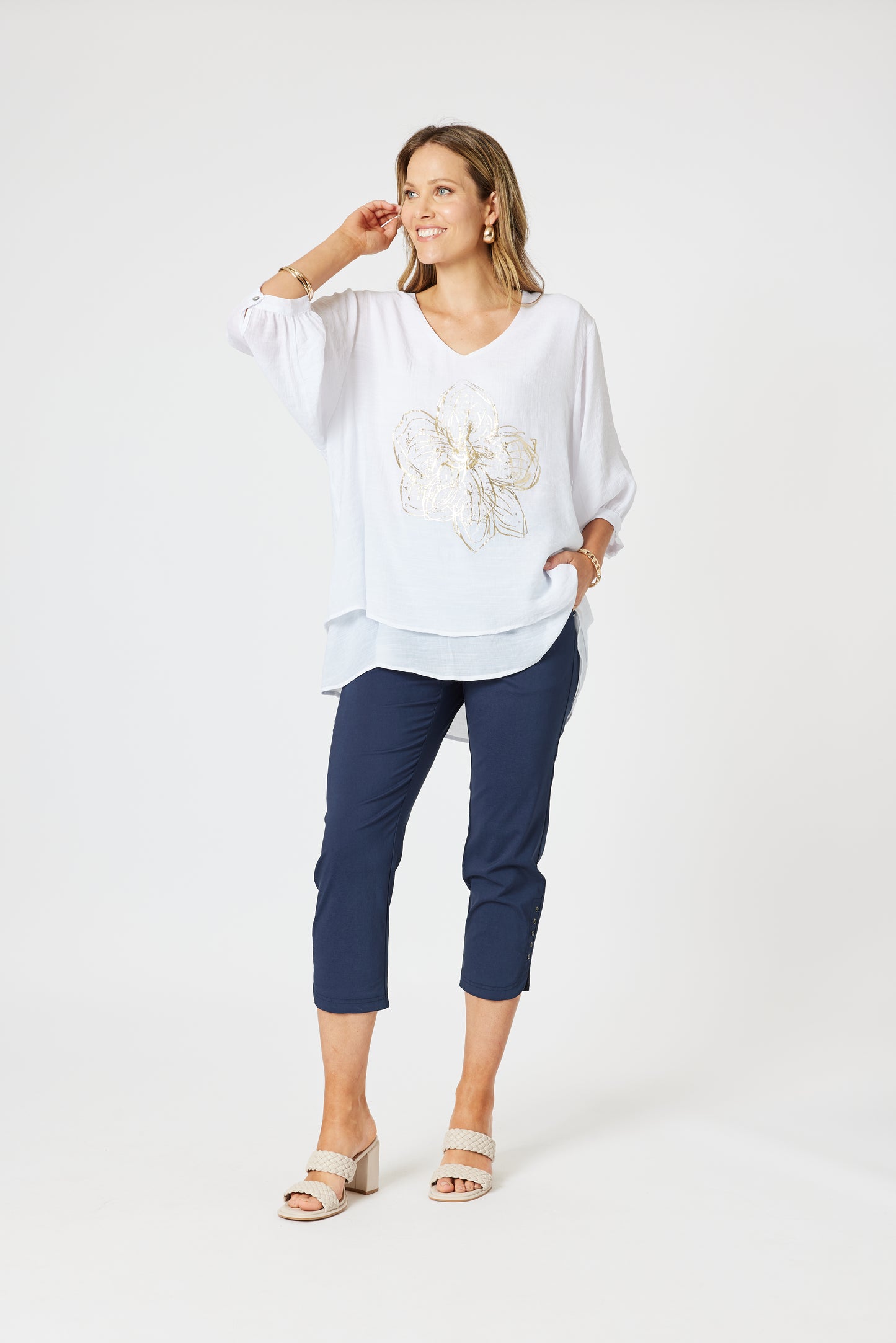 Gold Flower 2 in 1 Top