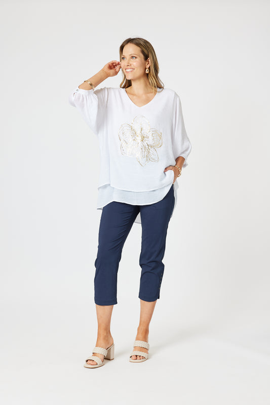 Gold Flower 2 in 1 Top