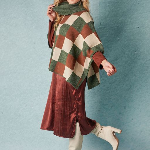 Roll Neck Poncho