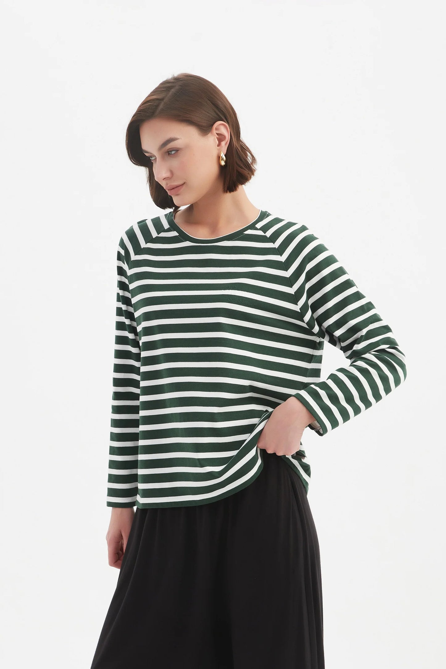 Stripe Long Sleeve Weekend T-Shirt