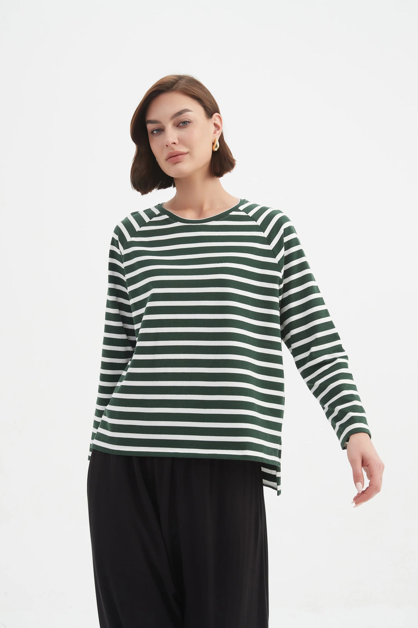 Stripe Long Sleeve Weekend T-Shirt