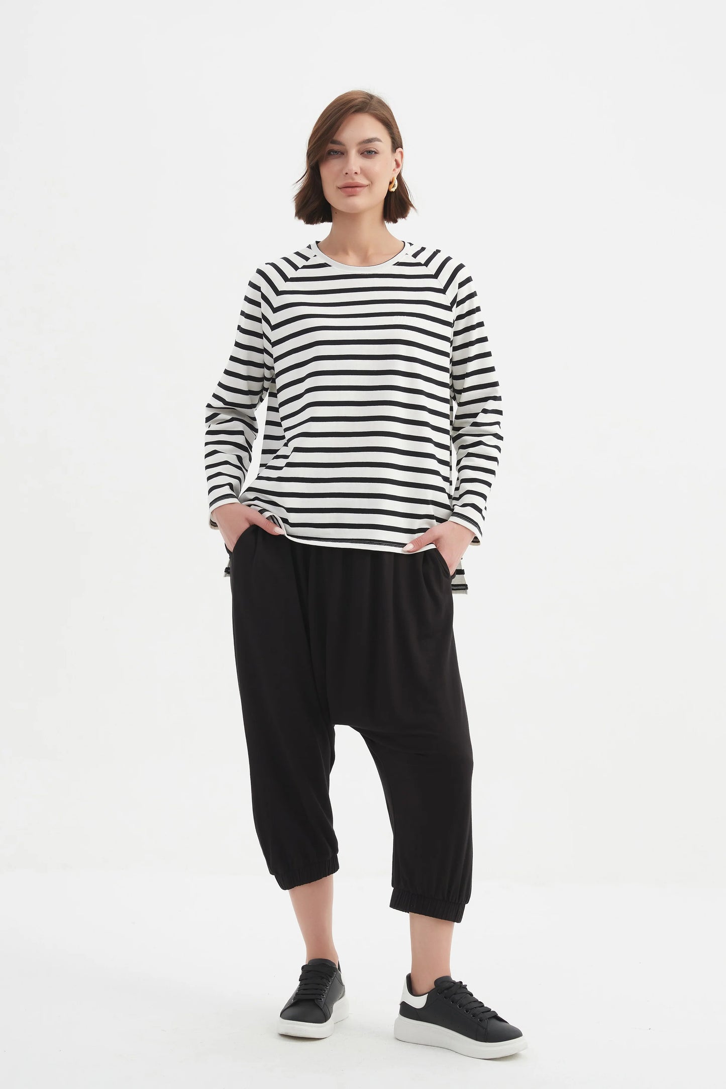 Stripe Long Sleeve Weekend T-Shirt