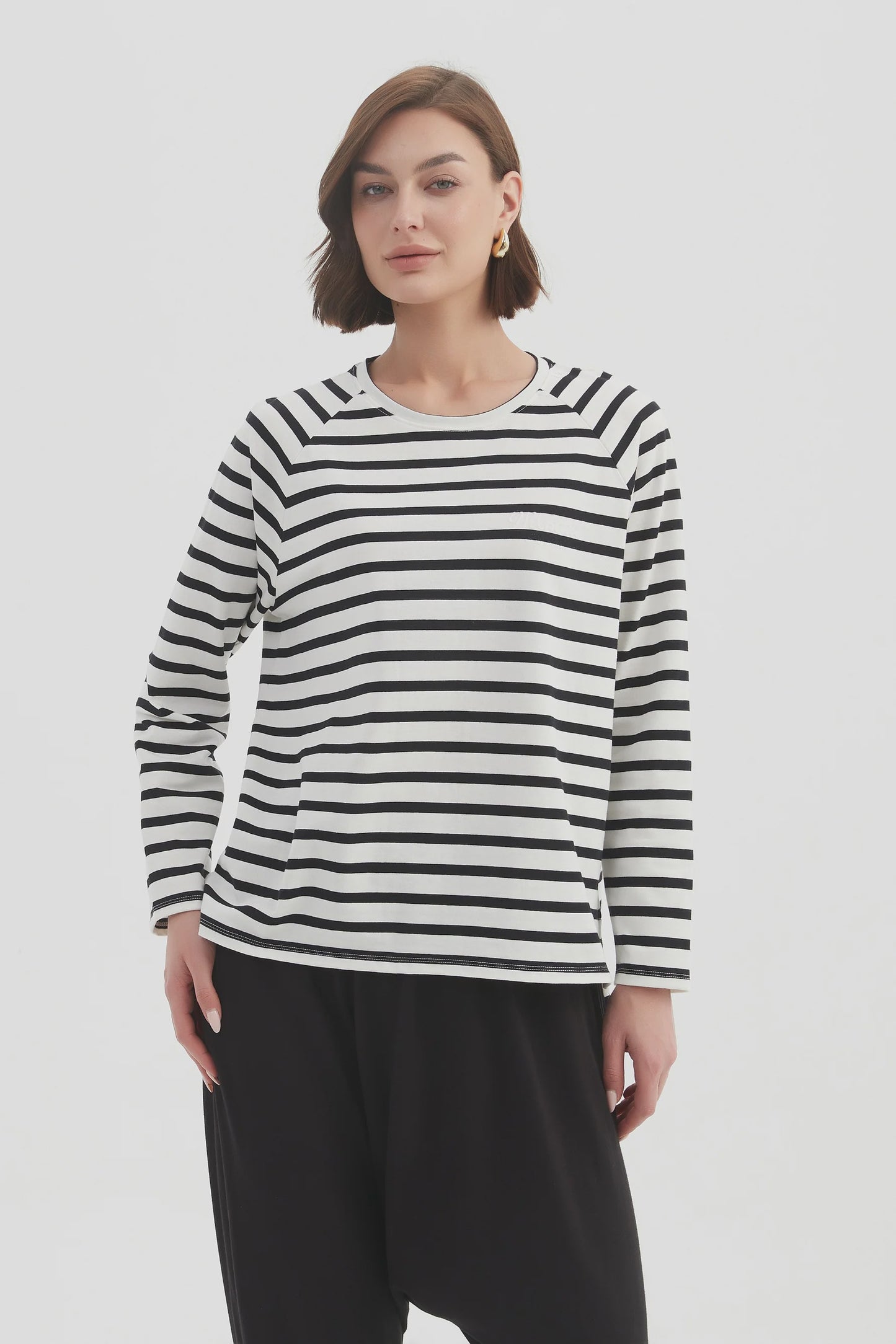 Stripe Long Sleeve Weekend T-Shirt