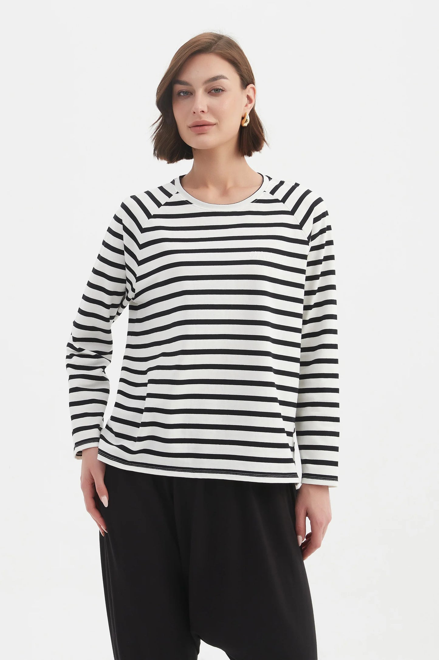 Stripe Long Sleeve Weekend T-Shirt