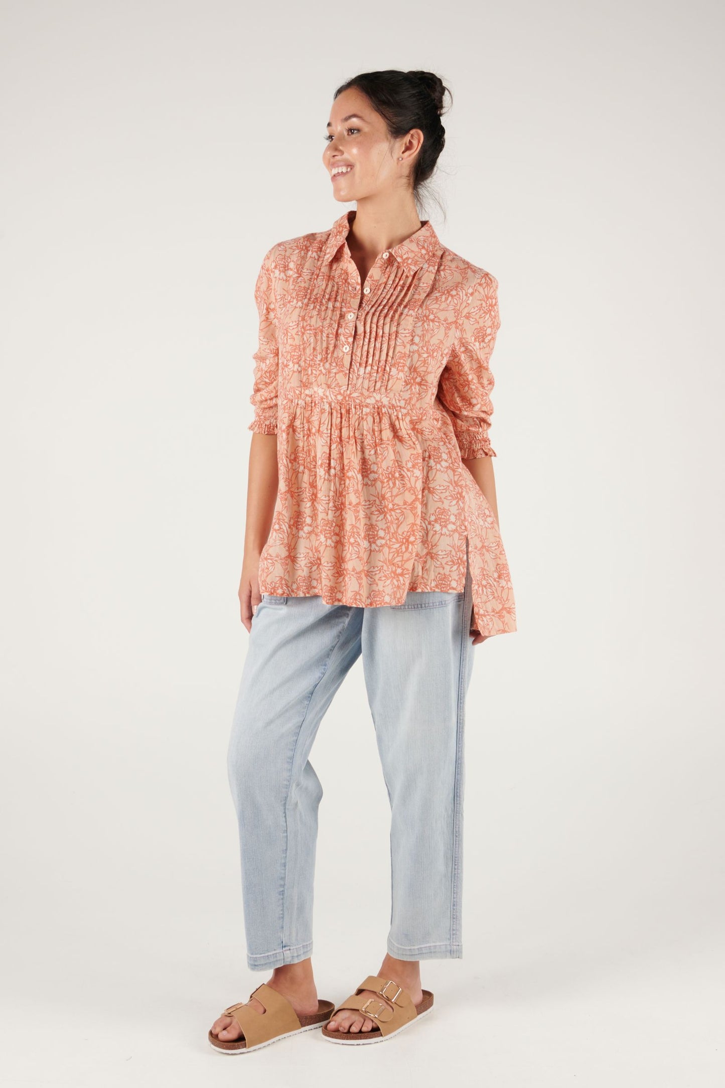 Pintuck Yoke Blouse