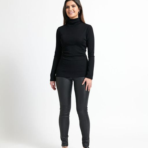 Fine Merino Polo Neck Top