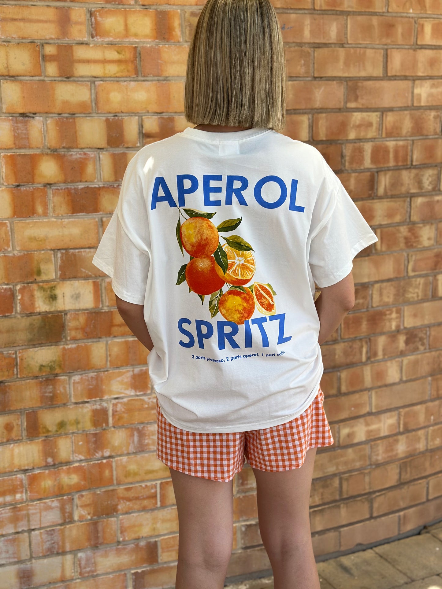 Aperol Gingham Tee