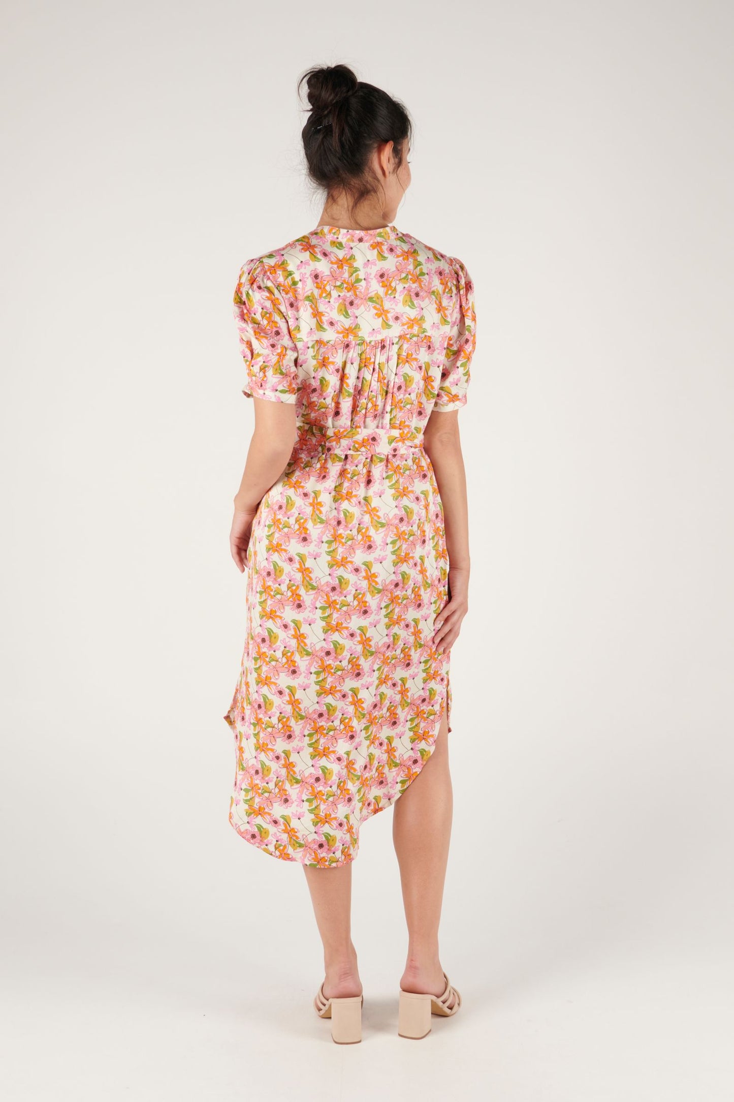 Piping Detail Midi Dress