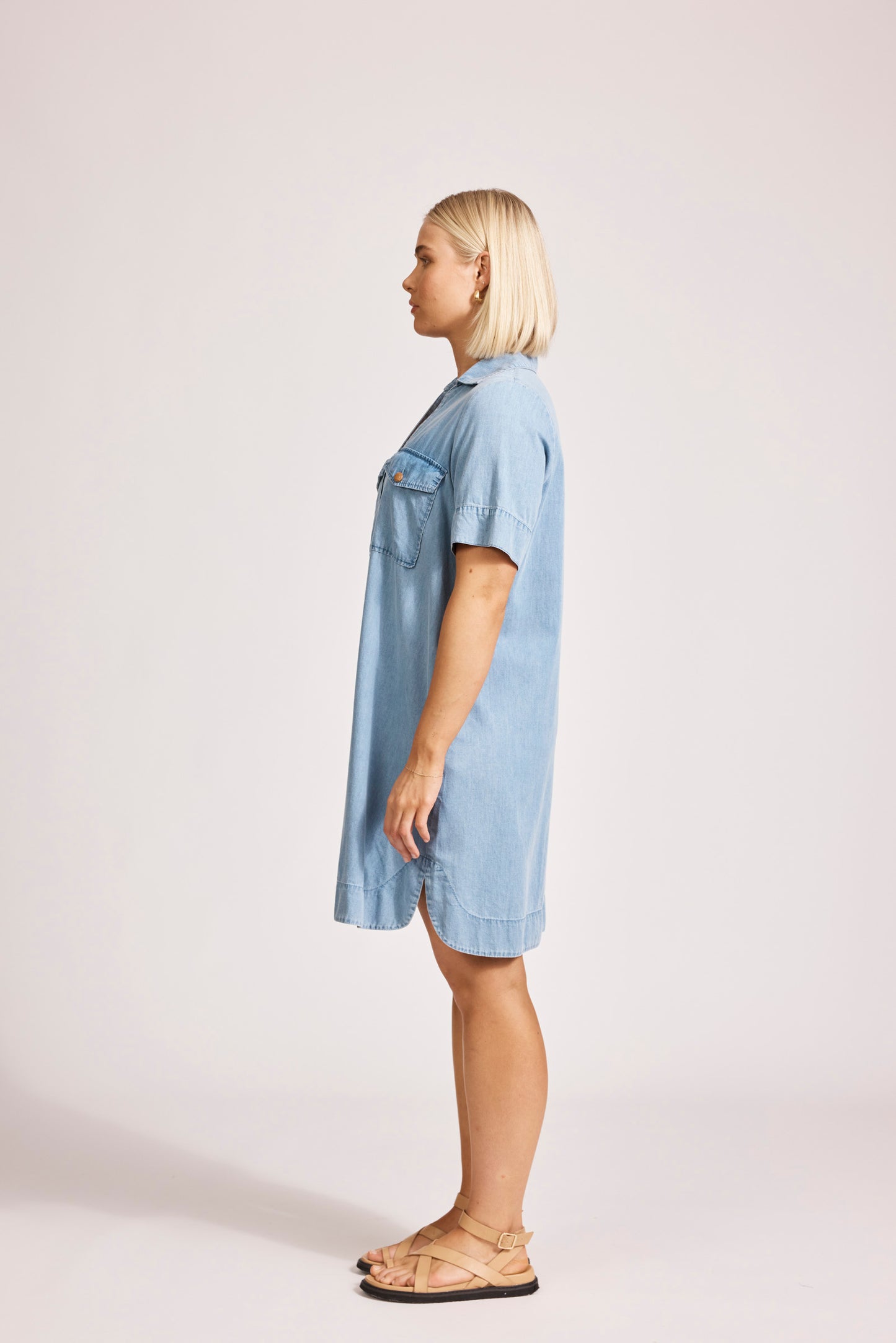 Melenia Denim Shirt Dress