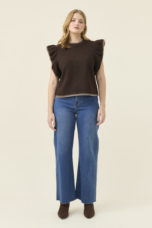 Athena Frill Knit Top