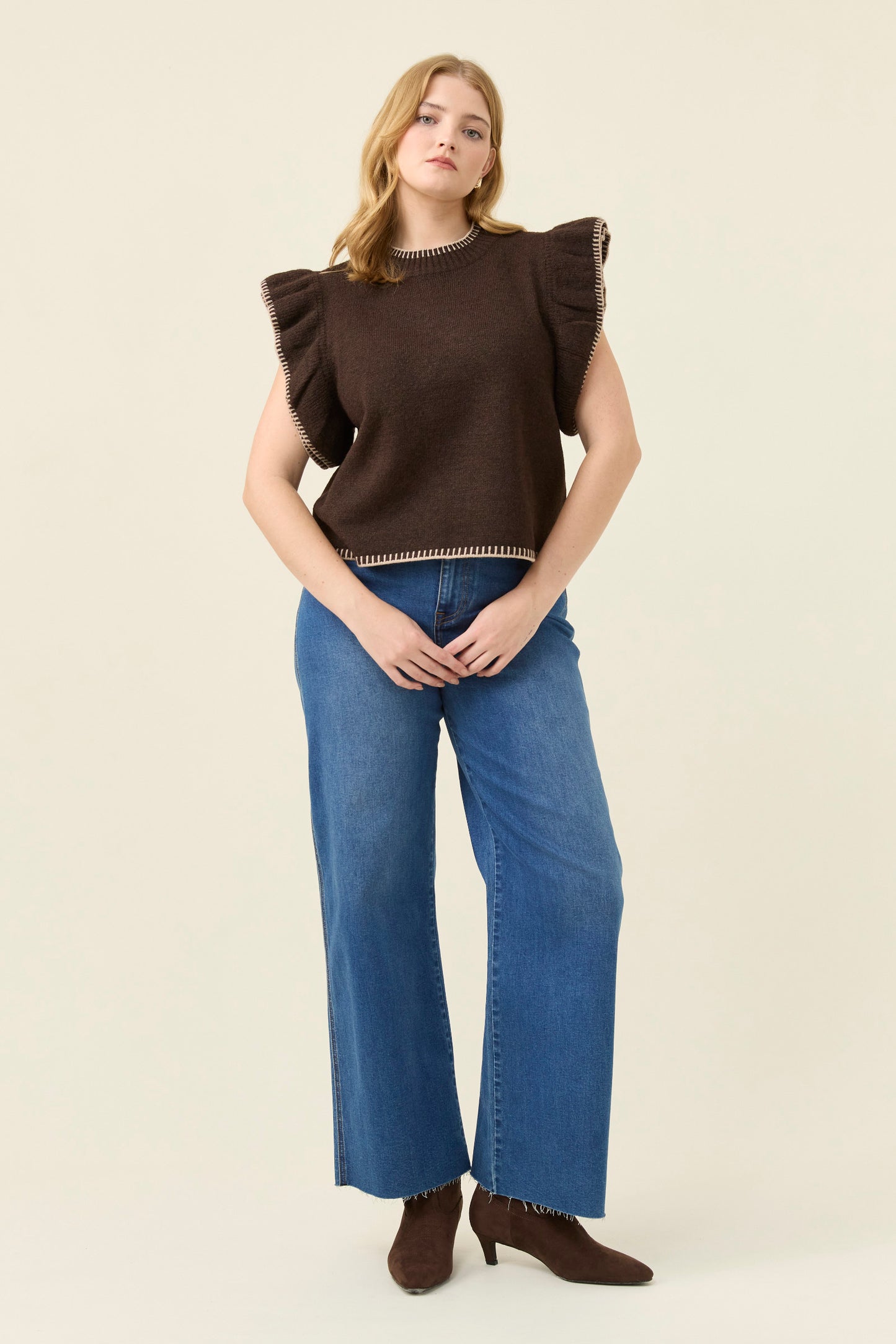 Athena Frill Knit Top