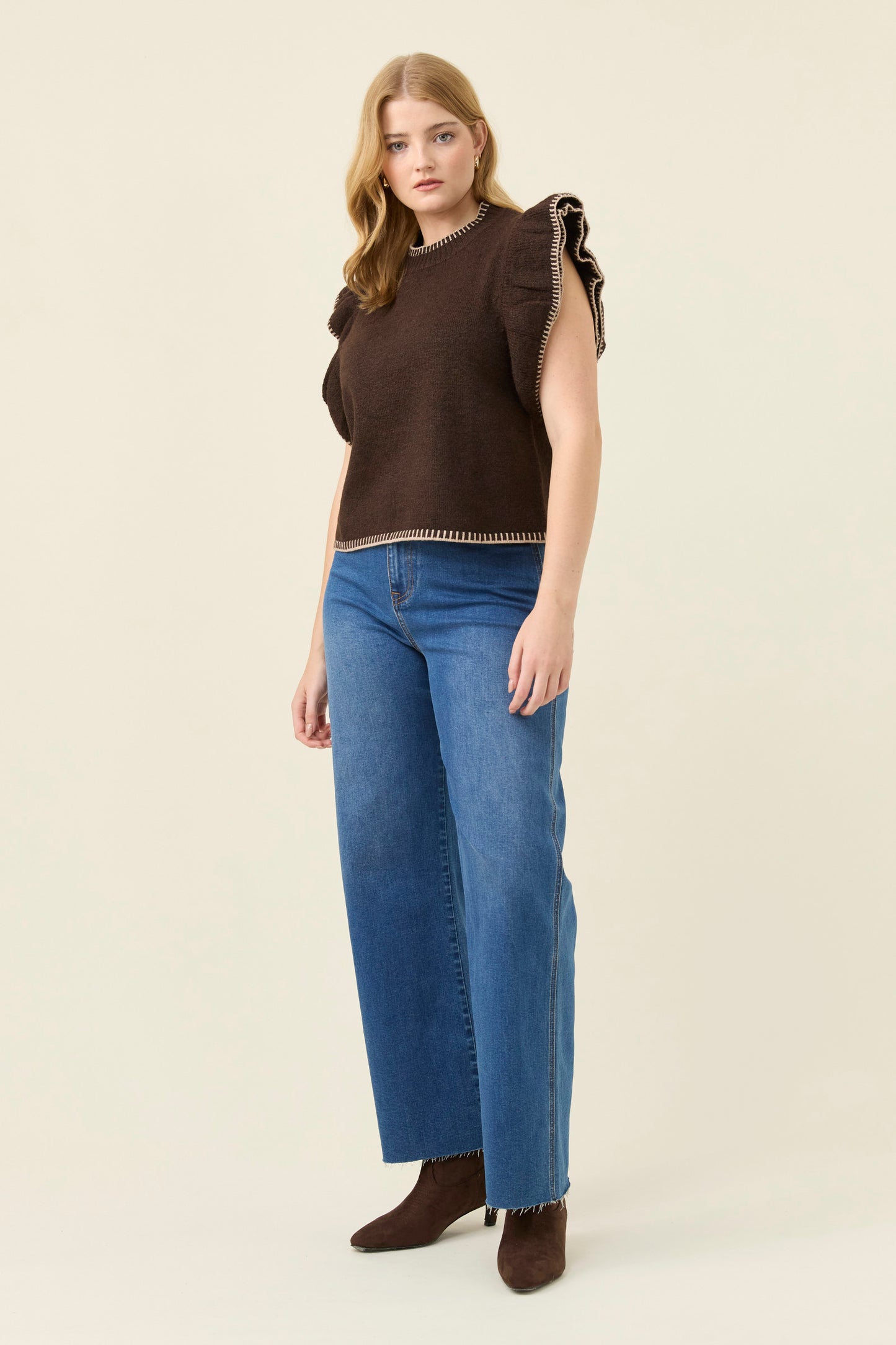 Athena Frill Knit Top