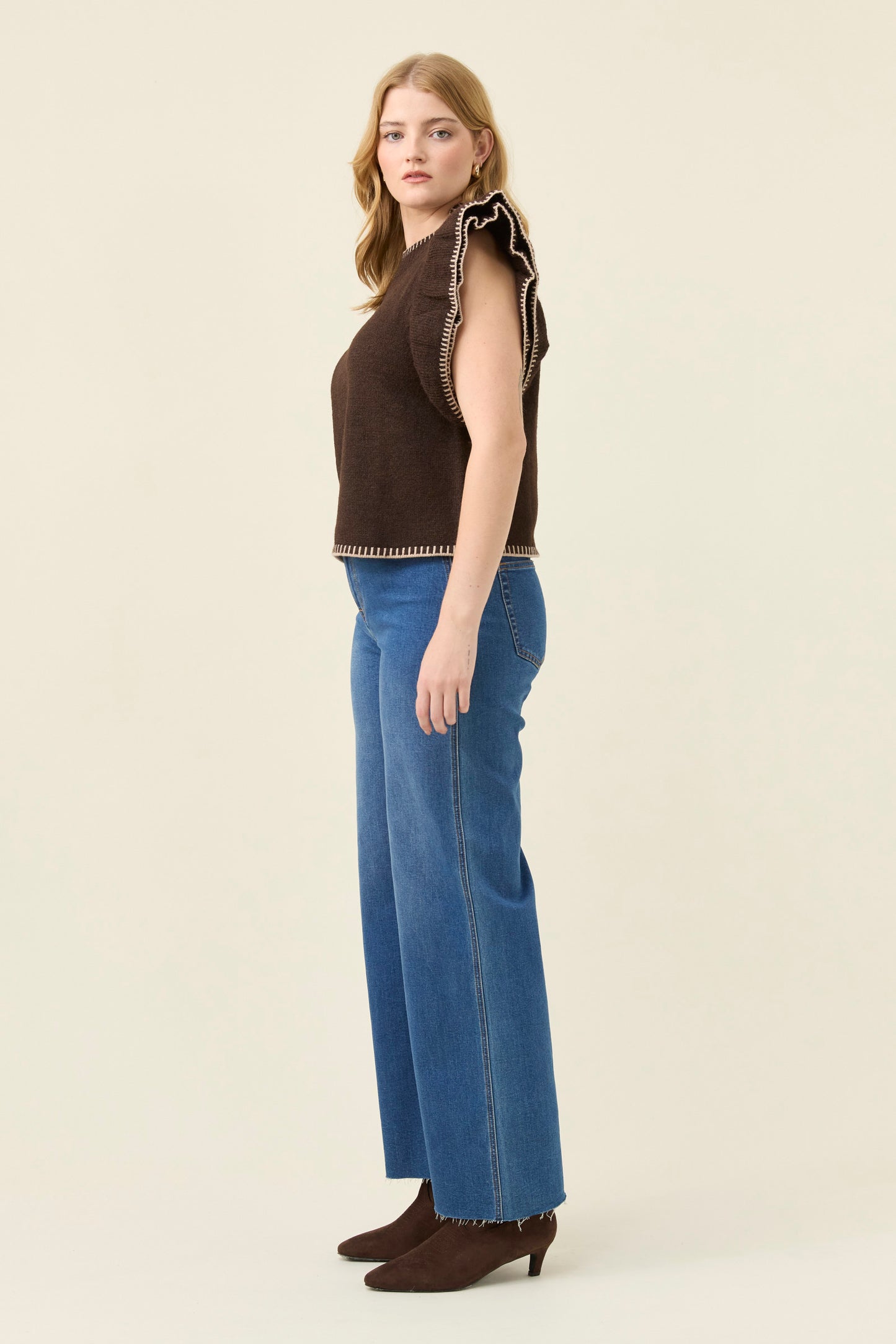 Athena Frill Knit Top