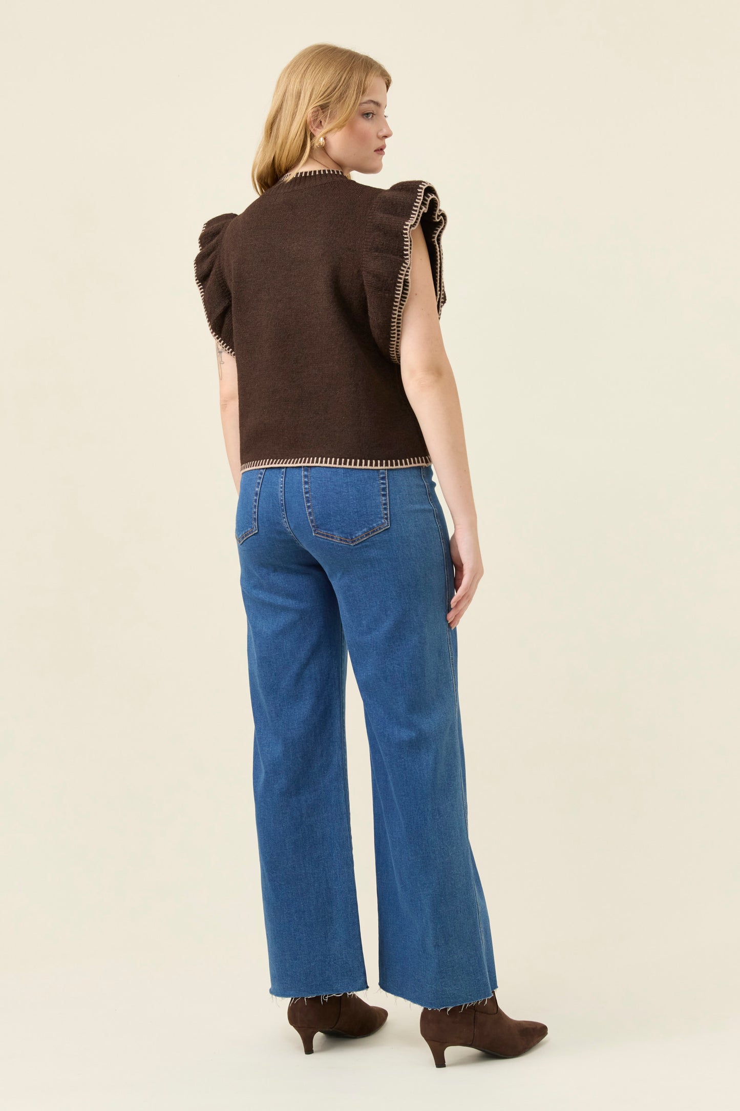 Athena Frill Knit Top