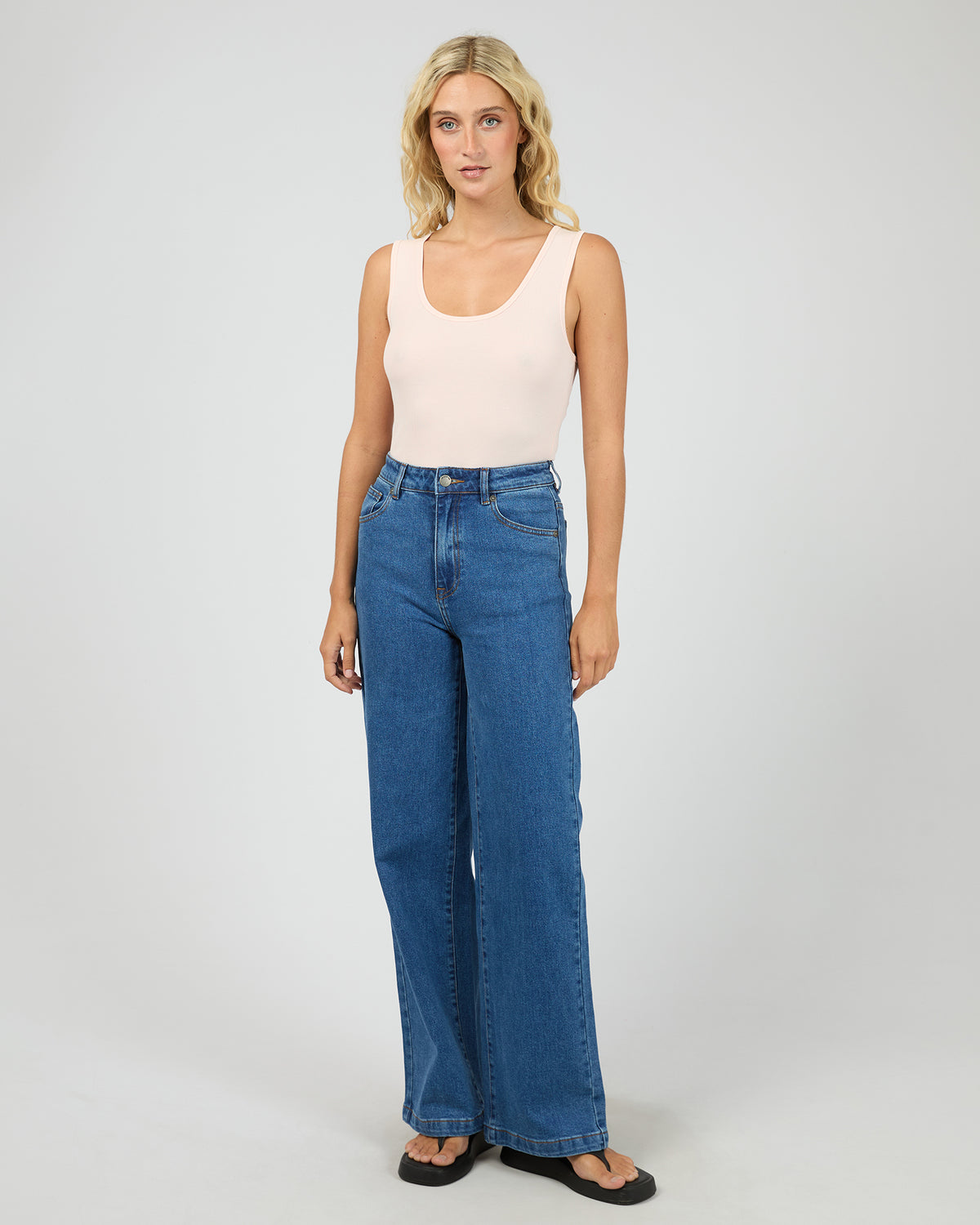 Washed Rib Scoop Neck Tank