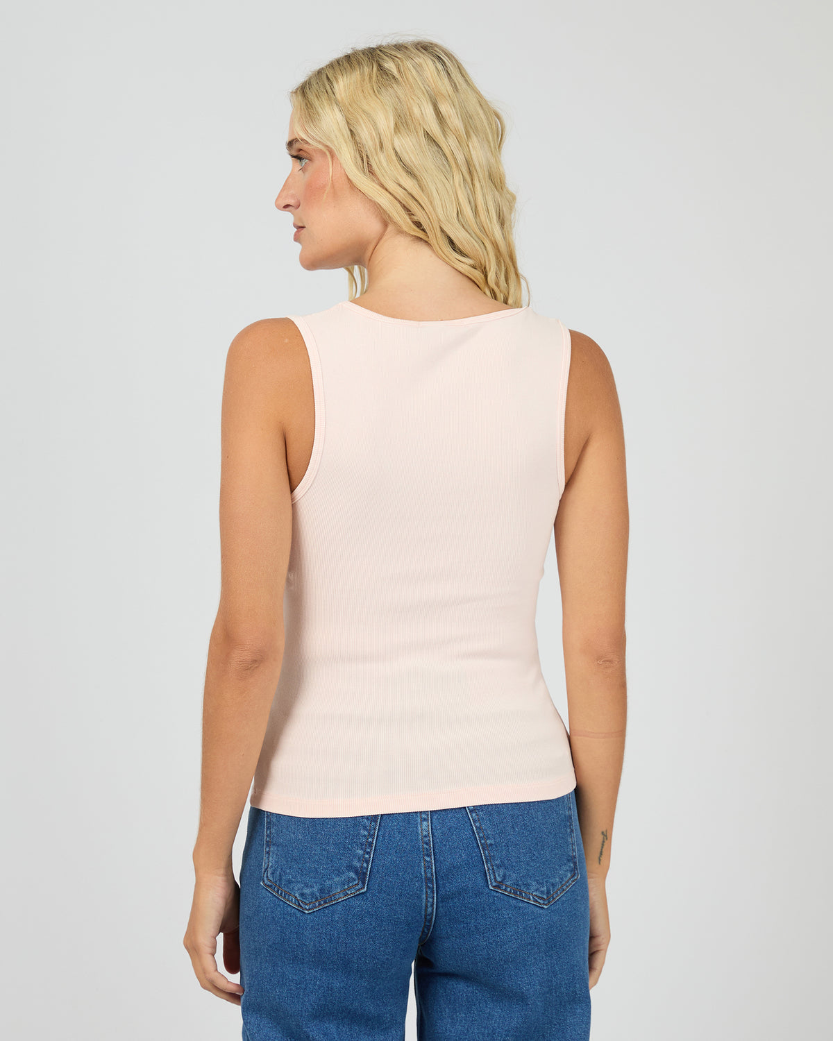Washed Rib Scoop Neck Tank