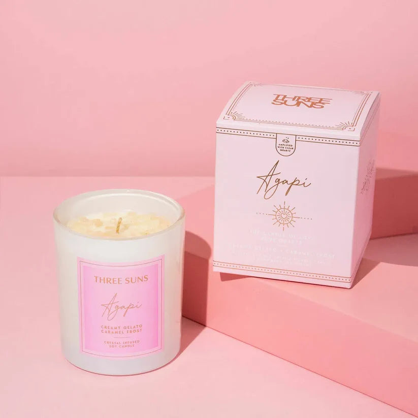 Agapi Mini Candle | Creamy Vanilla Gelato & Caramel Frost