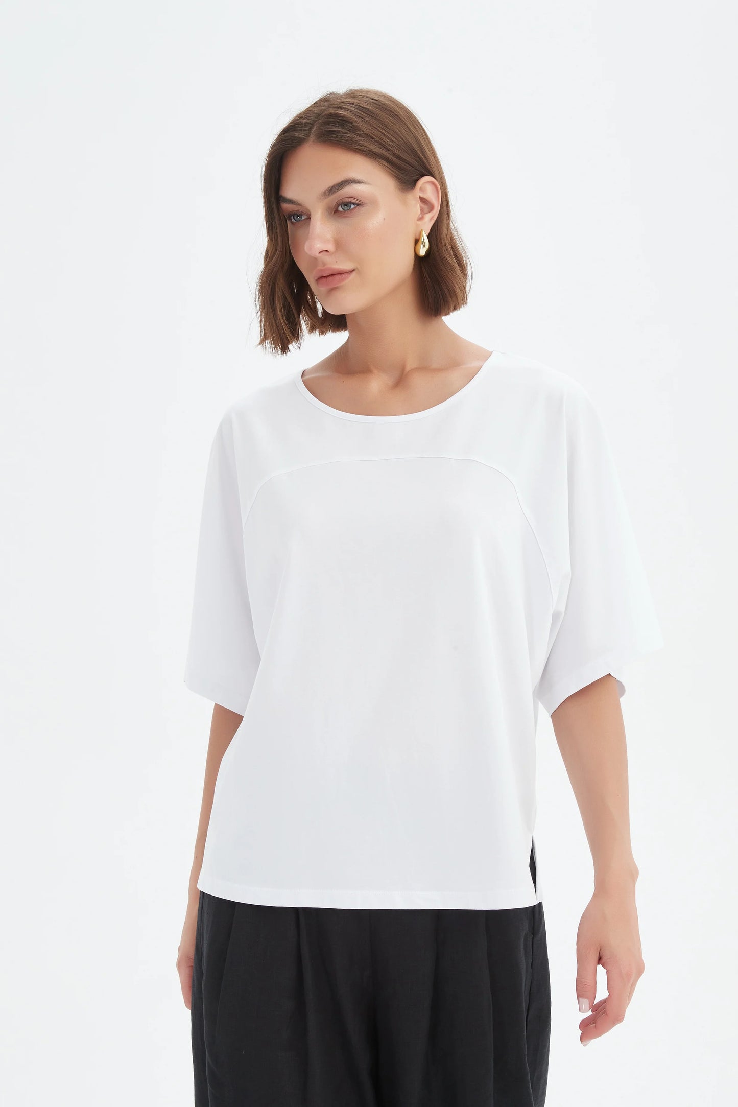 Wide Sleeve Yoke Tee
