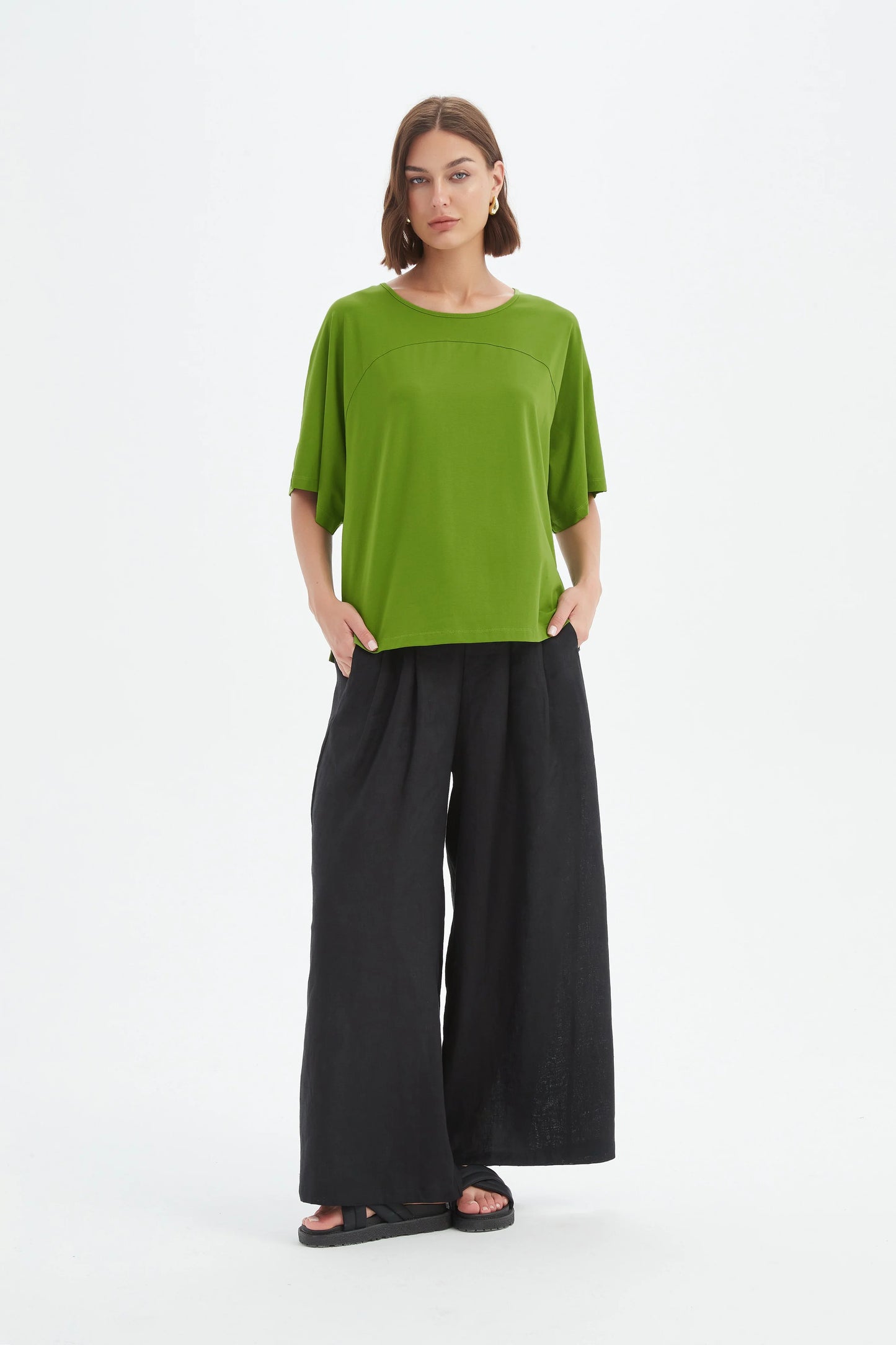 Wide Sleeve Yoke Tee