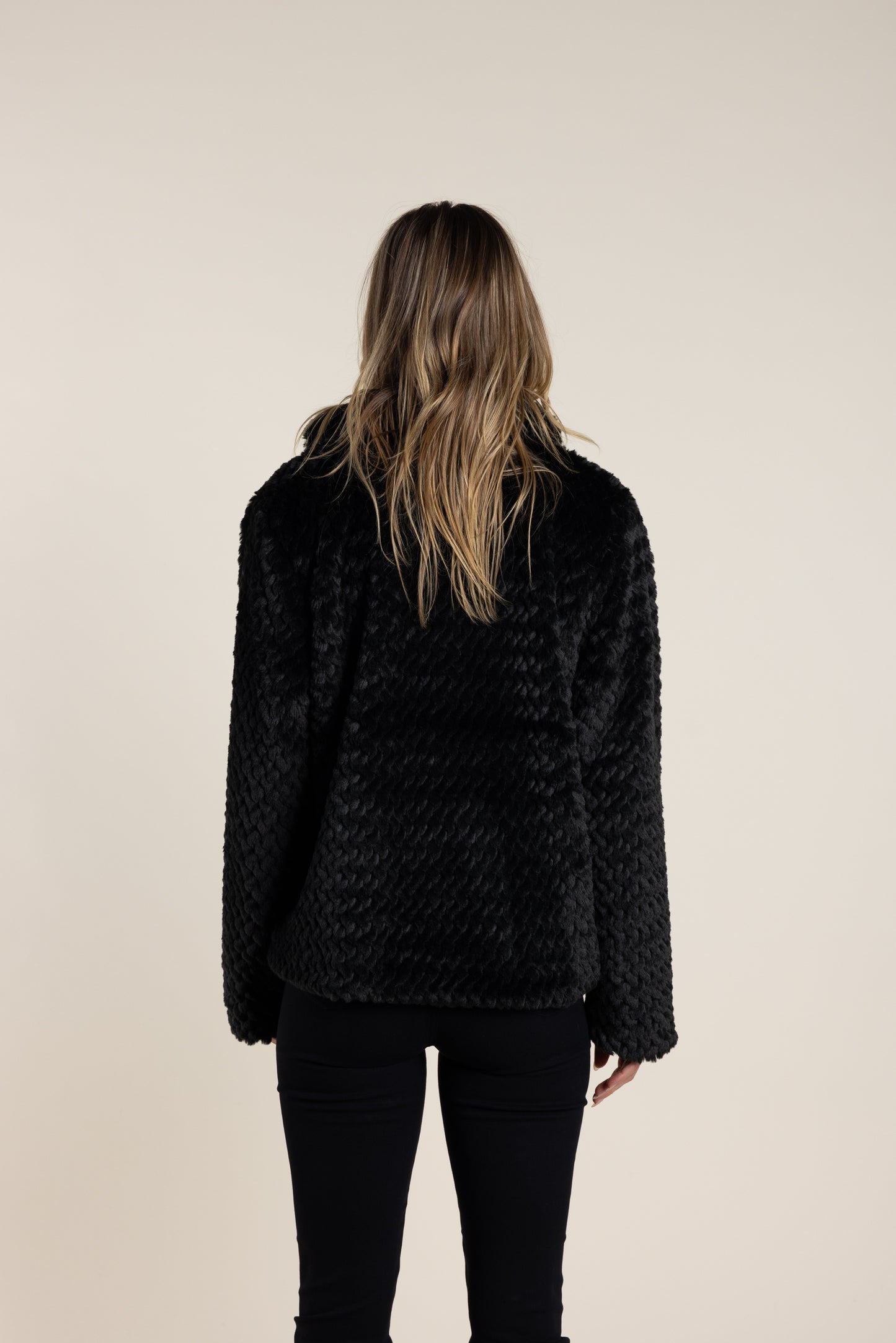 Textured Fur Jacket